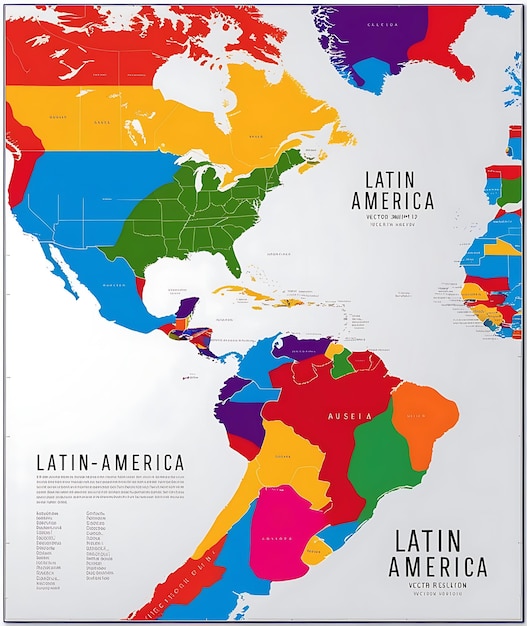 Photo a latin america and the united states of america