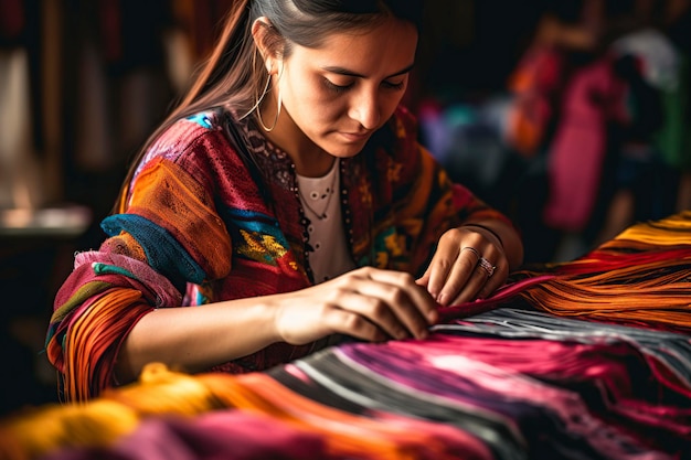 latin American artisan in the workshop