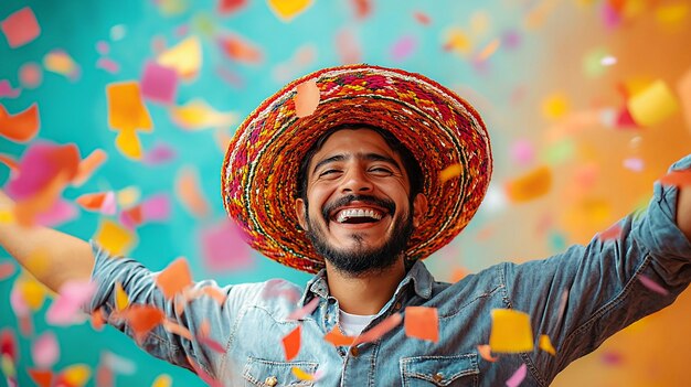 Photo latin american festival with watercolorstyle flags and colorful decorations highresolution image bursting with bright colors