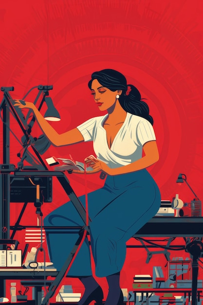 Latin american working woman labor day