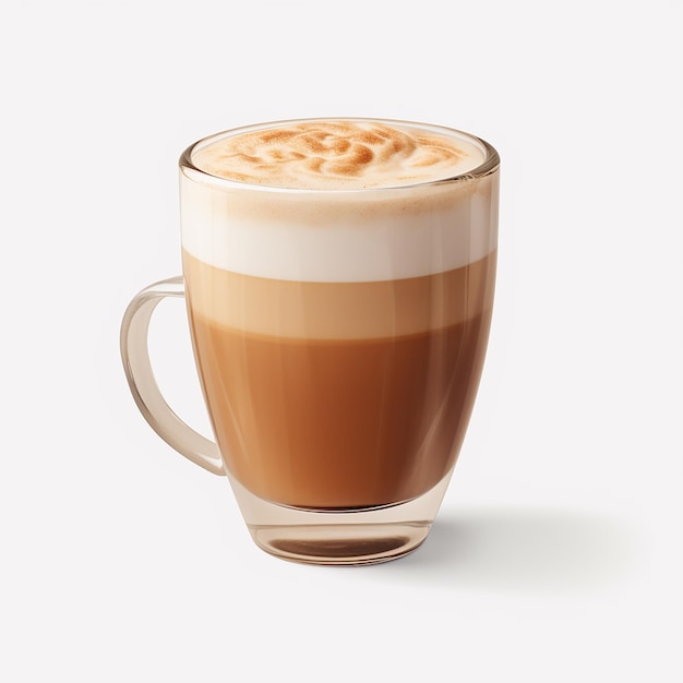 Latte Isolated on Transparent Background