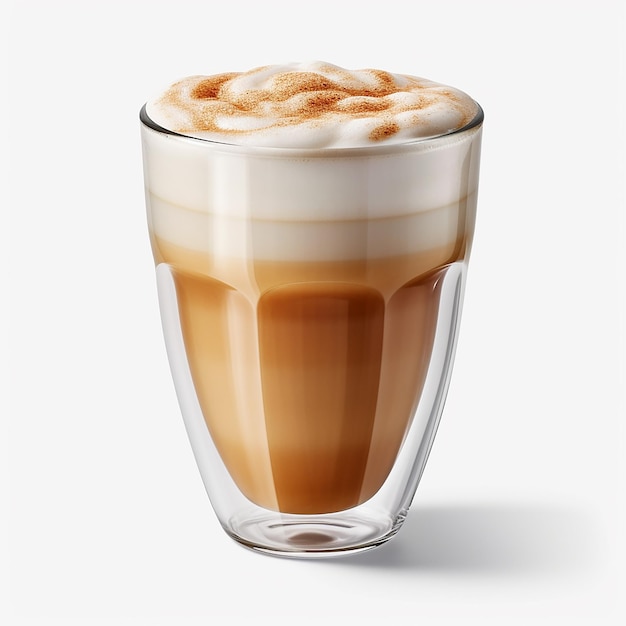 Latte Isolated on Transparent Background