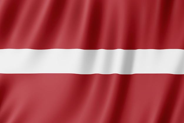 Latvia flag waving in the wind.