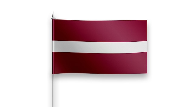 latvia flag on a white background