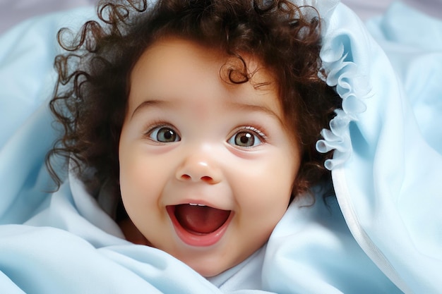 Laughing Afro American Girl close up