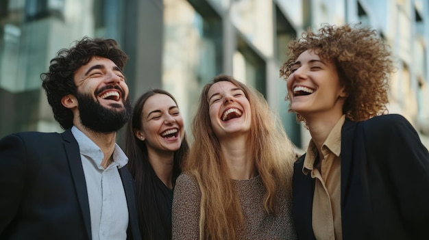 Laughing Friends Together