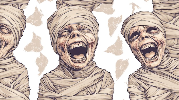 Laughing Mummy Illustration