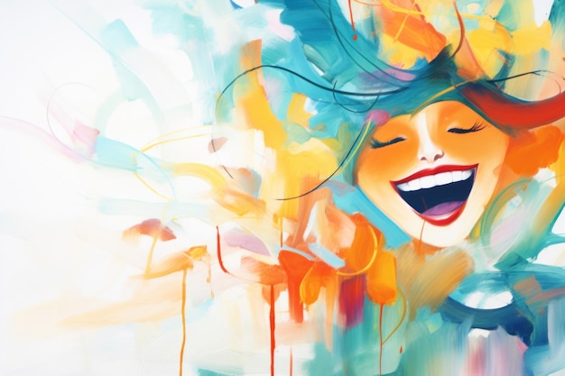 Photo laughter backgrounds abstract painting