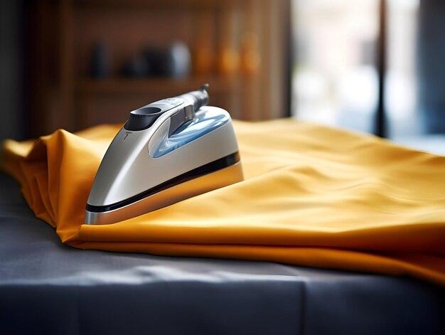 Laundry service Ironing on clothes hygiene and cleaning clothes on washing machine Housekeeping