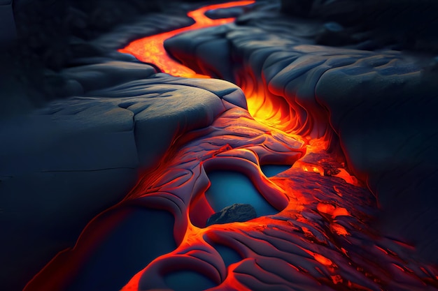 Lava or fire texture Generative Ai