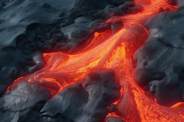 A lava flow with the word lava on the bottom