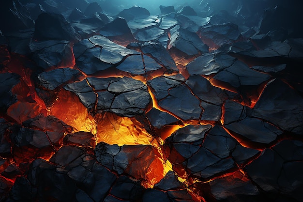 Lava Mirage Hot Lava Crack Background