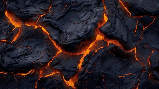 Lava texture background with rock and magma