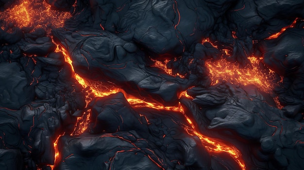 Lava texture background with rock and magma