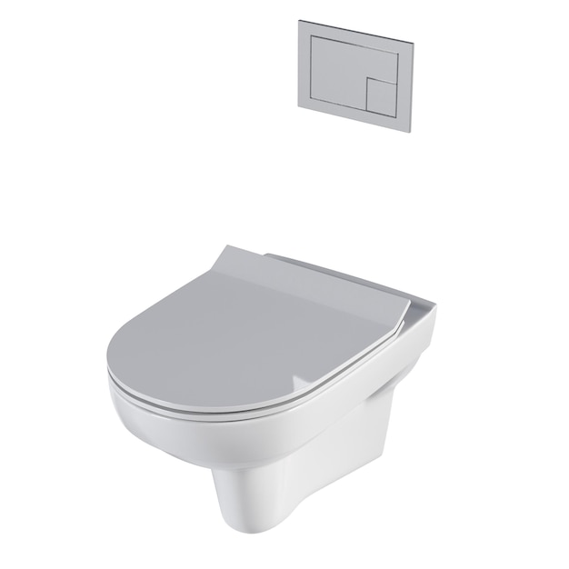 Lavatory pan isolated on a white background bidet 3D illustration and CG render