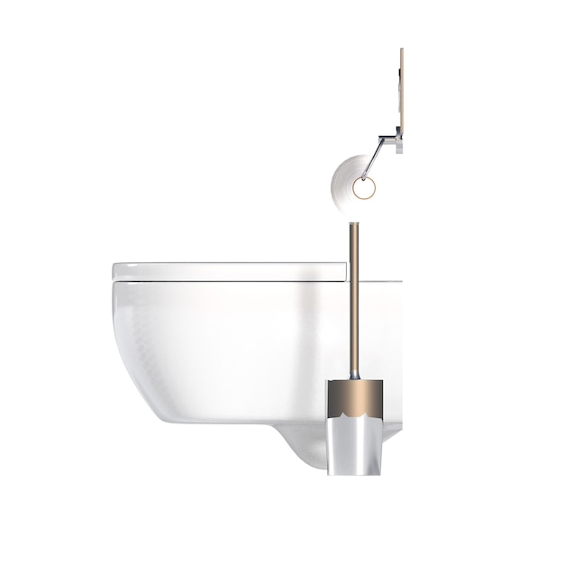 Lavatory pan isolated on a white background bidet 3D illustration and CG render