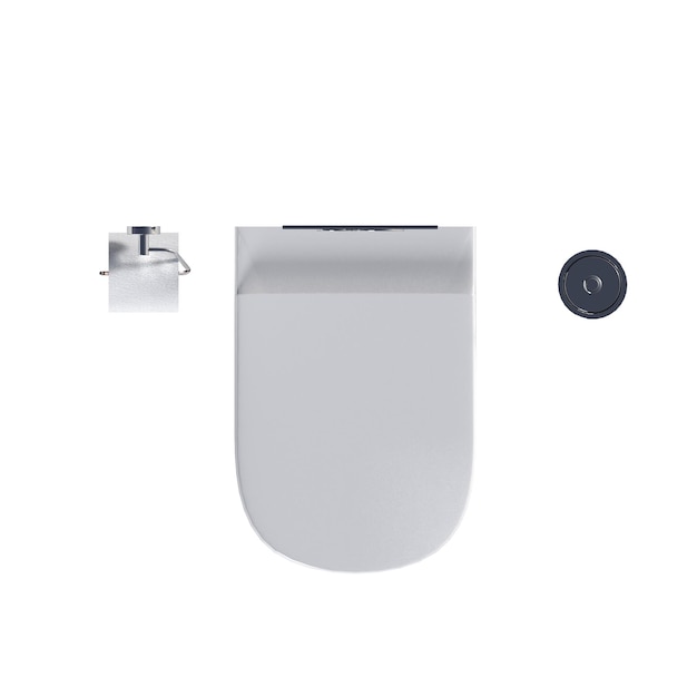 Lavatory pan isolated on a white background bidet 3D illustration and CG render