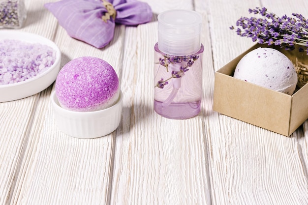 Lavender bath bombs sea salt aromatherapy sleep spray fragrant and healthy spa products with ble