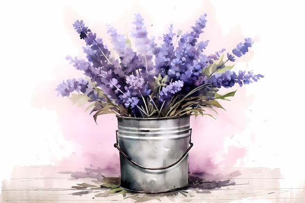 lavender bouquet on a white background