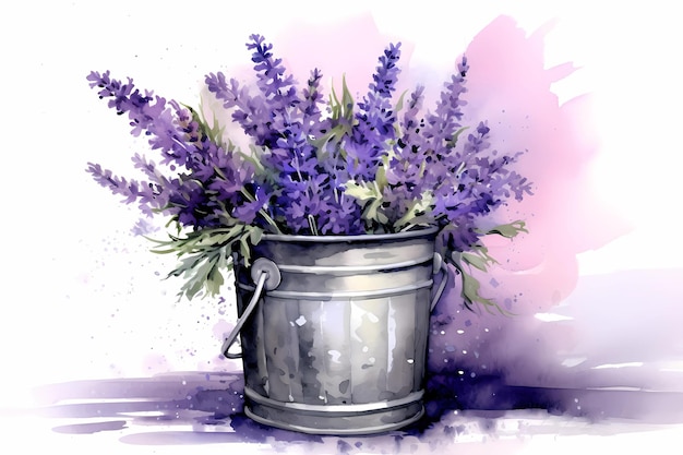 lavender bouquet on a white background