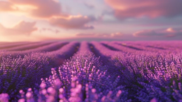 Lavender Dreams Blooming Field Landscape