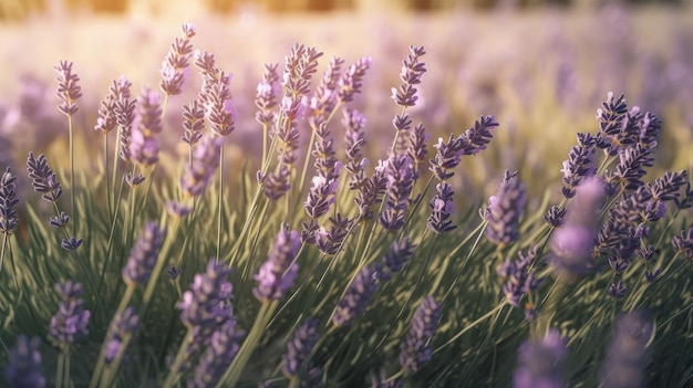 Lavender field Illustration AI GenerativexA