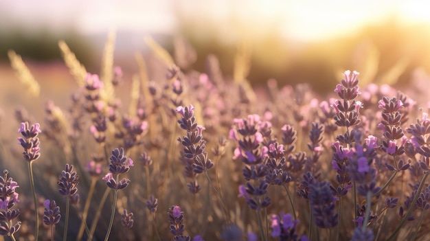 Lavender field Illustration AI GenerativexA