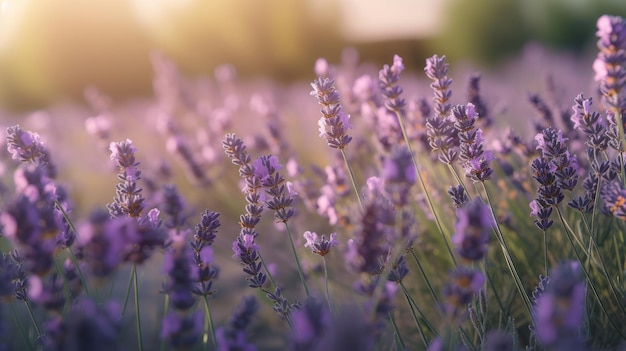 Lavender field Illustration AI GenerativexA