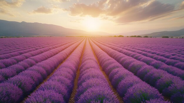 Lavender Field Sunset