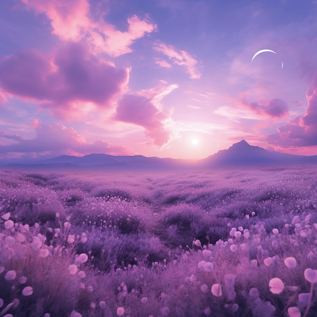 A lavender flower garden background