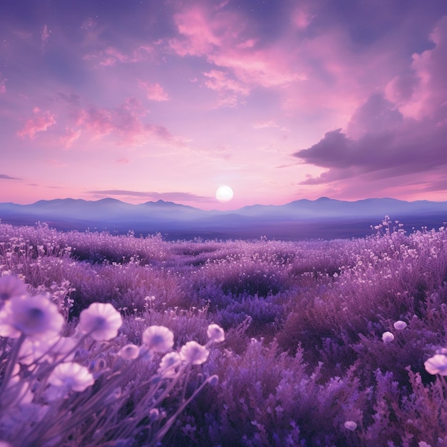 A lavender flower garden background