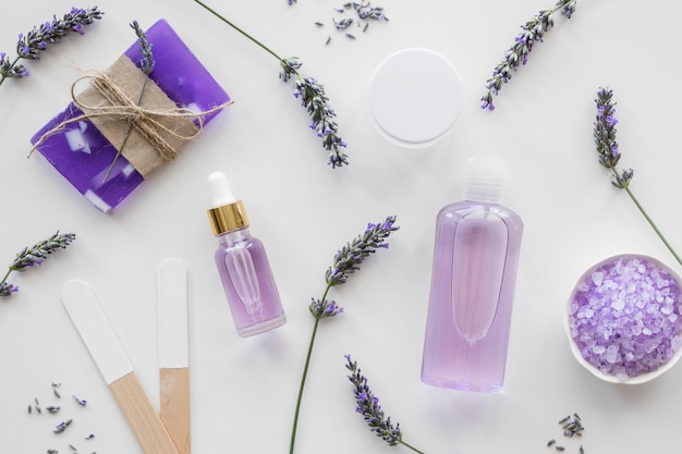 Lavender flowers and organic products