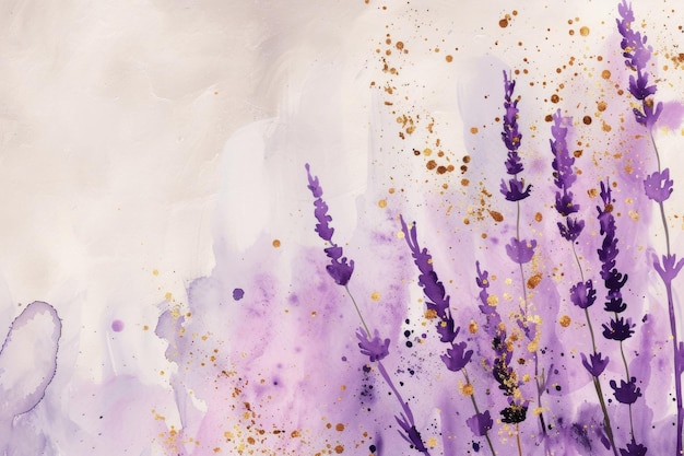 Lavender flowers watercolor background backgrounds painting purple