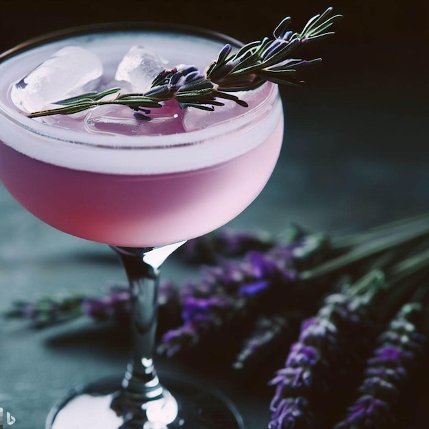 lavender garnish cocktail idea 8