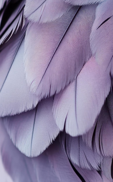 Photo lavender and gray colored feathers filling the entire image texture