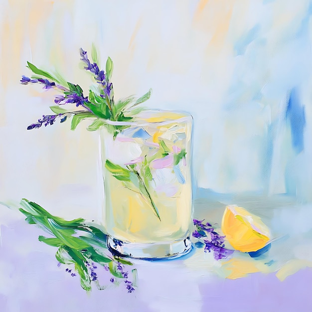 Lavender Lemonade Painting