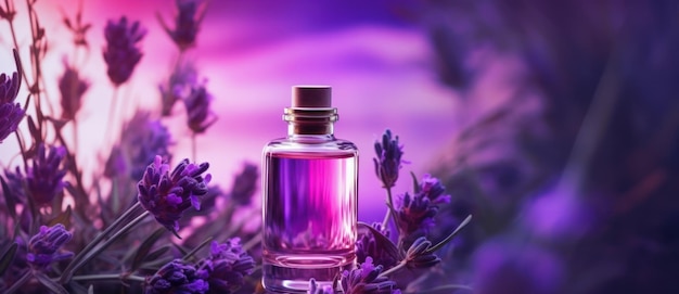 Lavender oil bottle