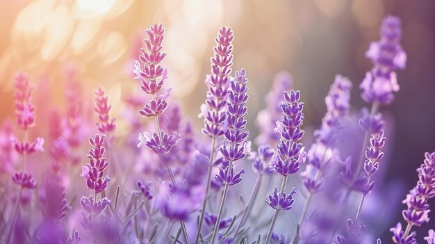 Lavender on soft dreamy background summer banner