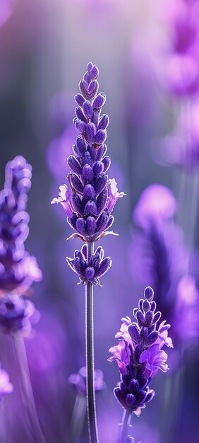 Lavender on soft dreamy background summer banner