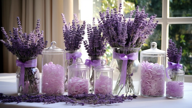 Lavender table decorations