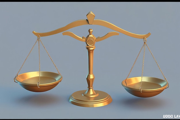 Photo law scales judge balance low poly wireframe law scales