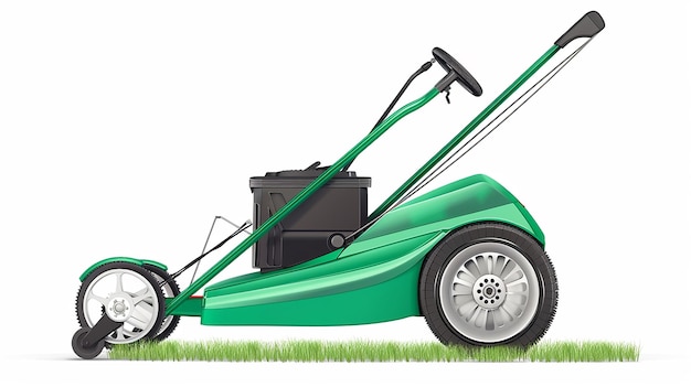 Photo a lawn mower isolated on white background