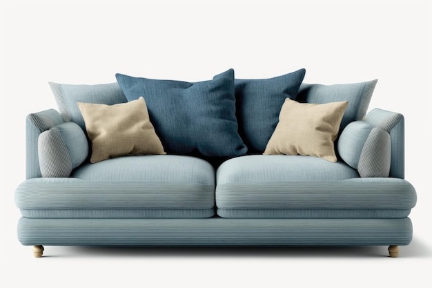 Lawson Sofa On A White Background Generative AI