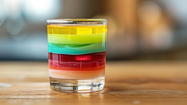 Layered Colorful Cocktail Shot