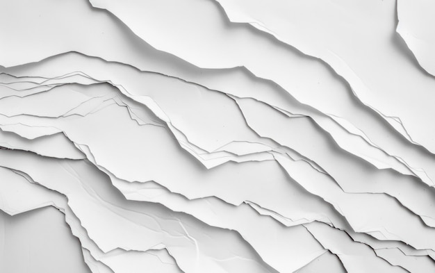 Layered Torn Paper Abstract White Background