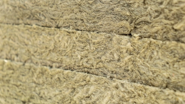 Layers of mineral wool wall insulation as background premium photo