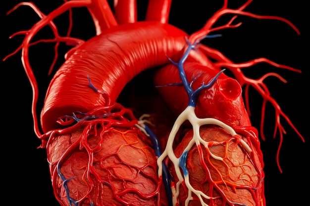 Photo layout of blood vessels in the human body 3d model