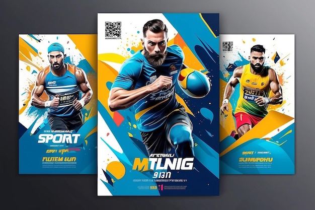 Layout poster template design for sport event tournament or championship