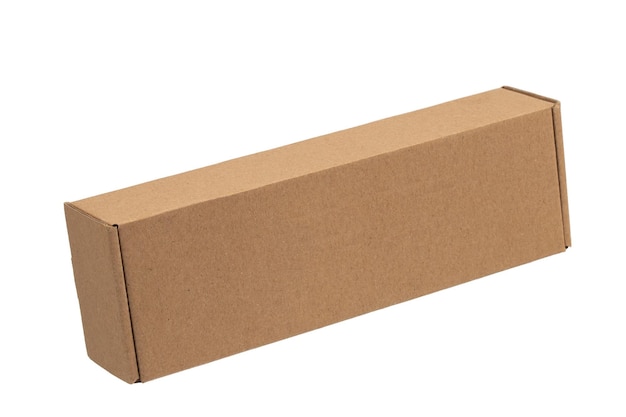 layout of a square cardboard packaging box, isolate on a white background