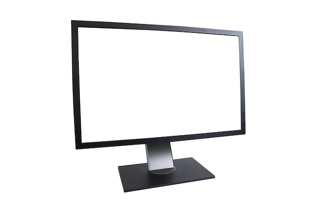 LCD monitor with empty screen isolated